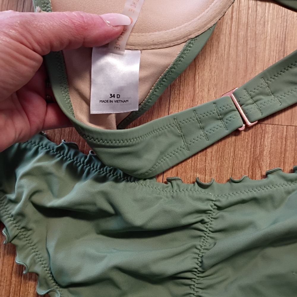 Shade & Shore Green Ruffled Bikini Set - Picture 5 of 6